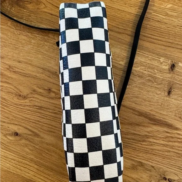 Clare V Checkered Black and White midi sac Crossbody Bag - Picture 7 of 10